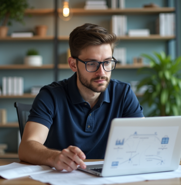 Normes de communication sans fil : les 3 protocoles essentiels à connaître! Jeune ingénieur pointant un diagramme de communication sans fil