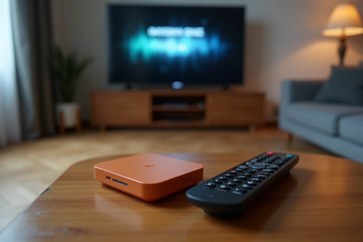 Télécommande et décodeur Orange devant un écran de télévision affichant une erreur L11-09